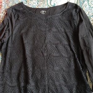 Loft black longsleeve lace